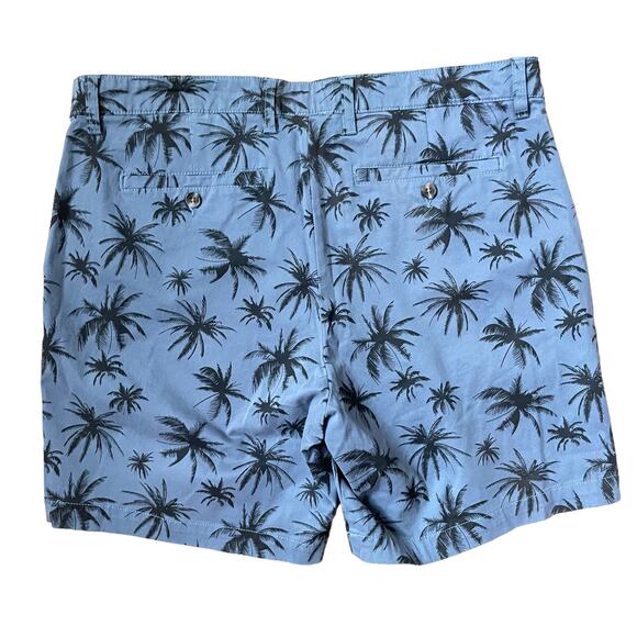 Slate & Stone Twill 7” Chino Shorts Palm Trees Mens Size 34 - Picture 3 of 6